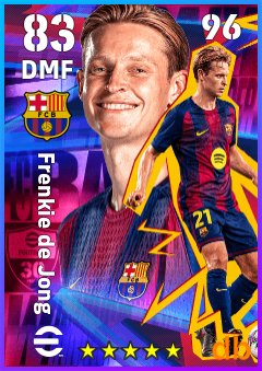 Frenkie de Jong — DMF, OVR 83, MAX 96