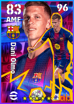Dani Olmo — AMF, OVR 83, MAX 96