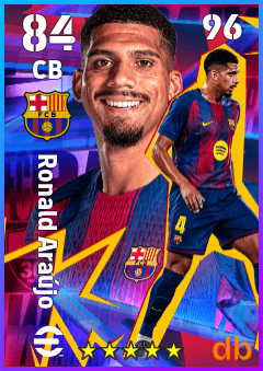 Ronald Araújo — CB, OVR 84, MAX 96