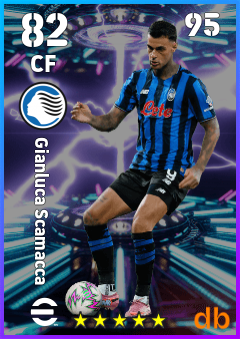Gianluca Scamacca — CF, OVR 82, MAX 95