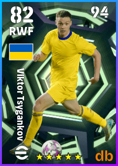 Viktor Tsygankov — RWF, OVR 82, MAX 94