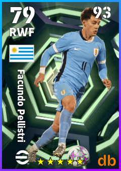 Facundo Pellistri — RWF, OVR 79, MAX 93