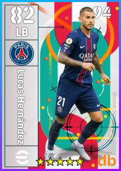 Lucas Hernández — LB, OVR 82, MAX 94