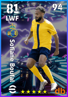 Sofiane Boufal — LWF, OVR 81, MAX 94