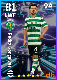Pedro Gonçalves — LWF, OVR 81, MAX 94