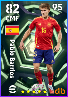 Pablo Barrios — CMF, OVR 82, MAX 95