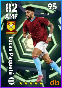 Lucas Paquetá — AMF, OVR 82, MAX 95