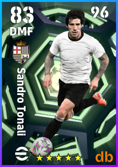Sandro Tonali — DMF, OVR 83, MAX 96
