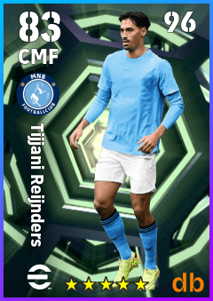 Tijjani Reijnders — CMF, OVR 83, MAX 96