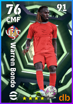 Warren Bondo — CMF, OVR 76, MAX 91