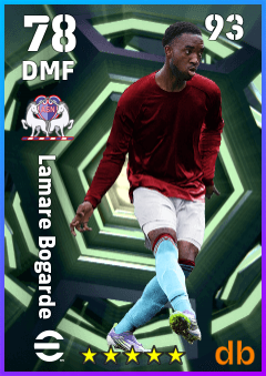 Lamare Bogarde — DMF, OVR 78, MAX 93