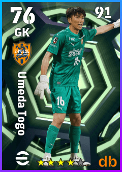 Umeda Togo — GK, OVR 76, MAX 91