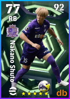 Nakano Shuto — RB, OVR 77, MAX 92