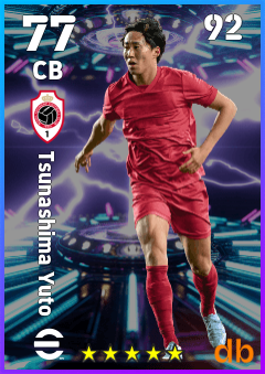 Tsunashima Yuto — CB, OVR 77, MAX 92