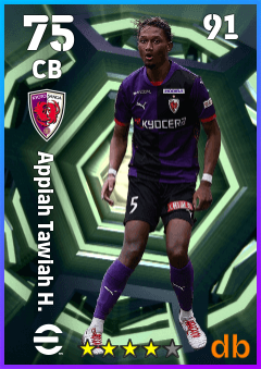 Appiah Tawiah H. — CB, OVR 75, MAX 91