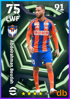 Abdelrahman Boudah — LWF, OVR 75, MAX 91