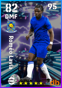 Roméo Lavia — DMF, OVR 82, MAX 95