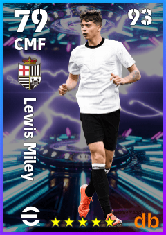 Lewis Miley — CMF, OVR 79, MAX 93