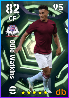 Ollie Watkins — CF, OVR 82, MAX 95