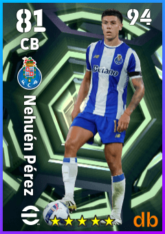 Nehuén Pérez — CB, OVR 81, MAX 94
