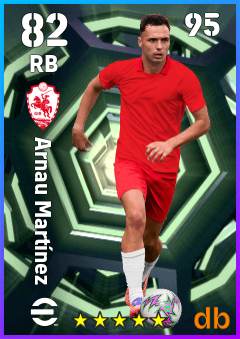 Arnau Martínez — RB, OVR 82, MAX 95