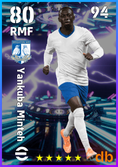 Yankuba Minteh — RMF, OVR 80, MAX 94