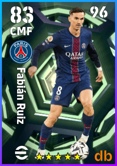 Fabián Ruiz — CMF, OVR 83, MAX 96