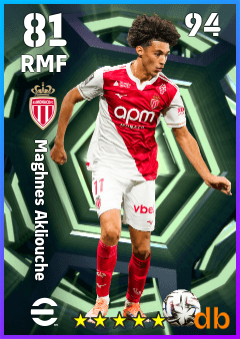 Maghnes Akliouche — RMF, OVR 81, MAX 94