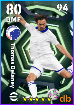 Thomas Delaney — DMF, OVR 80, MAX 94
