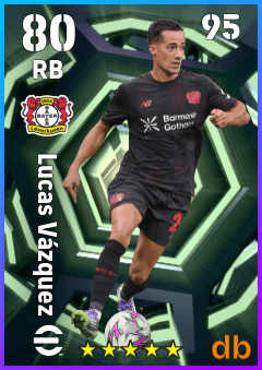 Lucas Vázquez — RB, OVR 80, MAX 95