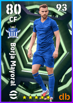 Borja Mayoral — CF, OVR 80, MAX 93