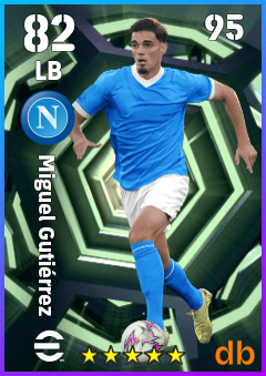 Miguel Gutiérrez — LB, OVR 82, MAX 95