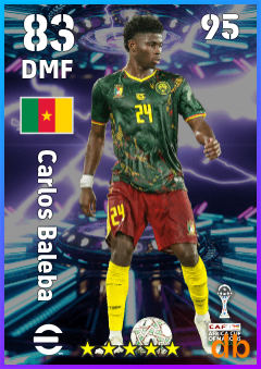 Carlos Baleba — DMF, OVR 83, MAX 95