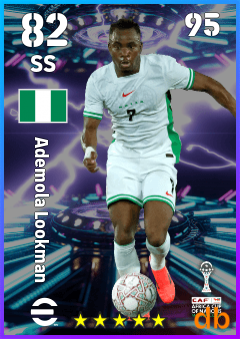 Ademola Lookman — SS, OVR 82, MAX 95