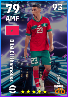 Bilal El Khannouss — AMF, OVR 79, MAX 93