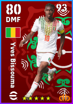 Yves Bissouma — DMF, OVR 80, MAX 93
