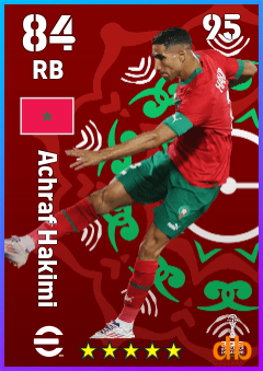 Achraf Hakimi eFootball player card