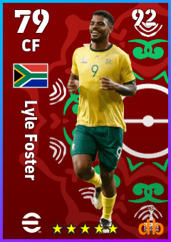 Lyle Foster — CF, OVR 79, MAX 92