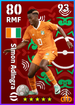 Simon Adingra — RMF, OVR 80, MAX 93