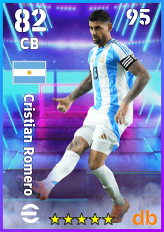 Cristian Romero — CB, OVR 82, MAX 95