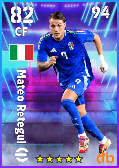 Mateo Retegui — CF, OVR 82, MAX 94