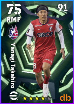 Yanagi Takahiro — RMF, OVR 75, MAX 91