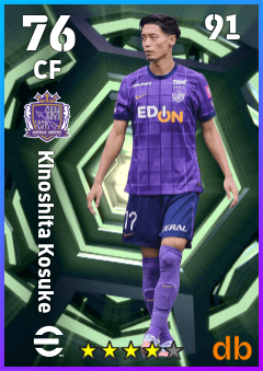 Kinoshita Kosuke — CF, OVR 76, MAX 91