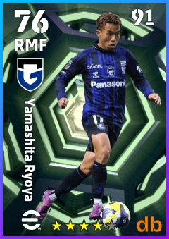 Yamashita Ryoya — RMF, OVR 76, MAX 91