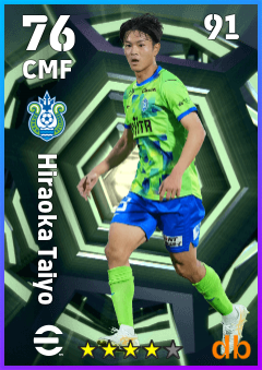 Hiraoka Taiyo — CMF, OVR 76, MAX 91