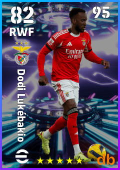 Dodi Lukébakio — RWF, OVR 82, MAX 95