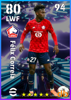 Félix Correia — LWF, OVR 80, MAX 94