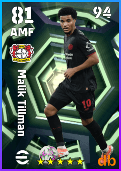 Malik Tillman — AMF, OVR 81, MAX 94