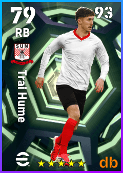 Trai Hume — RB, OVR 79, MAX 93
