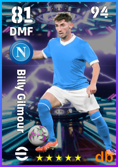 Billy Gilmour — DMF, OVR 81, MAX 94